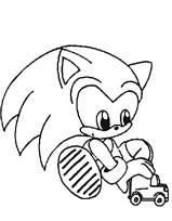 coloriage sonic bebe